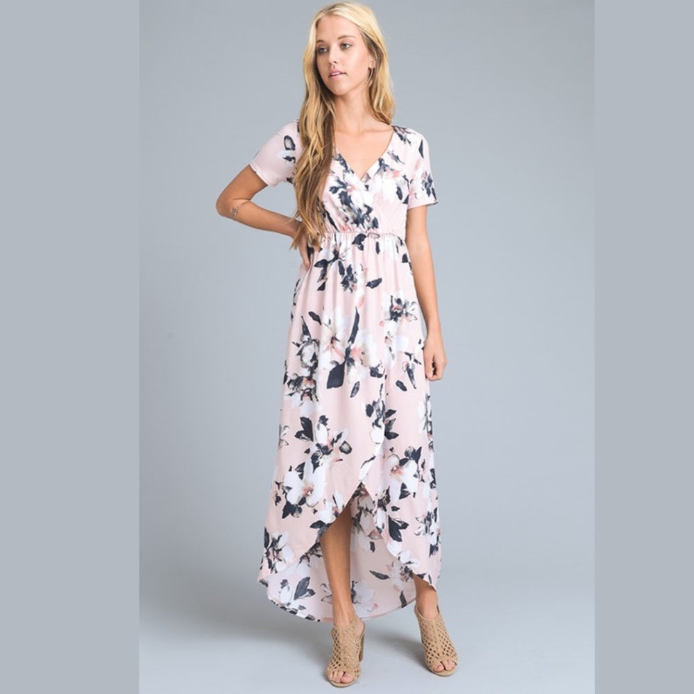 Light Pink Floral Boutique Dress